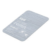 BOHO Dusty Blue Driftwood Mason Jars Wedding Magnet (Linke Seite)