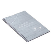 BOHO Dusty Blue Driftwood Mason Jars Wedding Notizblock (Rechte Seite)