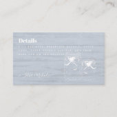 BOHO Dusty Blue Driftwood Mason Jars Wedding Visitenkarte (Vorderseite)