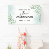 Boho Dusty Blue Eucalyptus Confirmation Banner (Insitu)