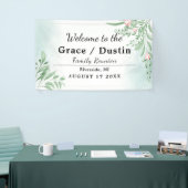 Boho Dusty Blue Eucalyptus Family Wiedersehen Banner (Messeveranstaltung)