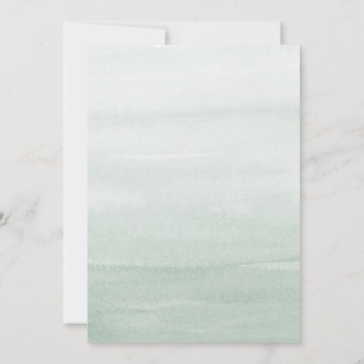 Boho Dusty Blue Eucalyptus Greenery Brautparty Einladung (Rückseite)