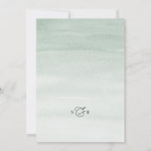 Boho Dusty Blue Eucalyptus Greenery Wedding Einladung (Rückseite)