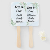 Boho Dusty Blue Eucalyptus Greenery Wiedersehen Fächer (Vorne und Hinten)