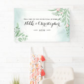 Boho Dusty Blue Eucalyptus Probe Dinner Banner (Insitu)