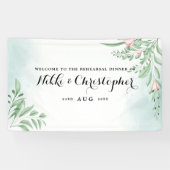 Boho Dusty Blue Eucalyptus Probe Dinner Banner (Horizontal)
