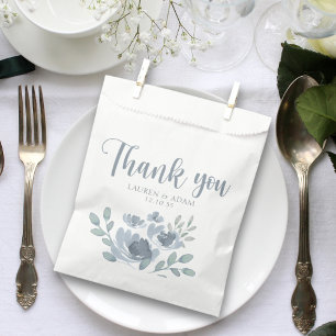 Boho Dusty Blue Floral Wedding Danke Geschenktütchen