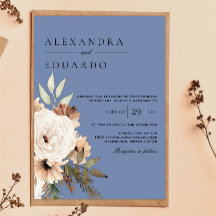 Boho Dusty Blue Floral Wedding