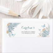 Boho Dusty Blue Flutter über Schmetterlingadresse (Insitu)