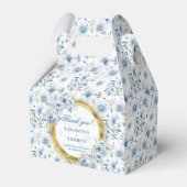 Boho Dusty Blue Gold Wedding Danke Box Geschenkschachtel (Vorderseite)