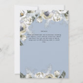 BOHO Dusty Blue Pampas Floral Wedding Einladung (Rückseite)