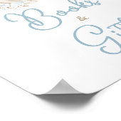 Boho Dusty Blue Pumpkin Bücher und Geschenke Poster (Ecke)