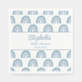 Boho Dusty Blue Rainbow Baby Dusche Napkins Serviette (Vorderseite)