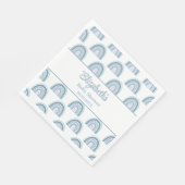 Boho Dusty Blue Rainbow Baby Dusche Napkins Serviette (Ecke)
