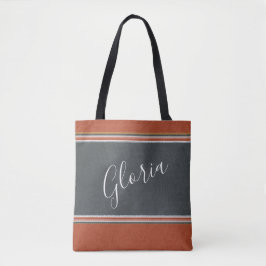 Boho Dusty Blue Terracotta Orange Tasche