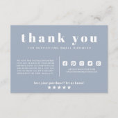 Boho Dusty Blue Vielen Dank für Ihre Bestellung fü Begleitkarte (Vorderseite)