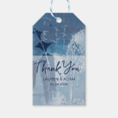 Boho Dusty Blue Vielen Dank für Ihre Hochzeit Geschenkanhänger (Vorderseite)