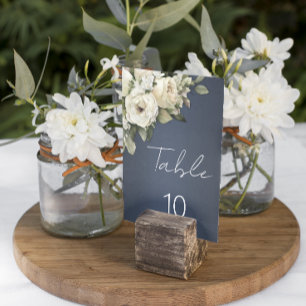 Boho Dusty Blue Vintage Rose Hochzeit Tischnummer