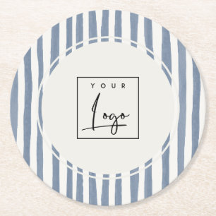 Boho-Dusty-Blue-Wasserfarbe-Handgemalte-Streifen-L Runder Pappuntersetzer