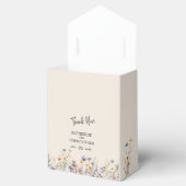 BOHO Dusty Blue Wildblumen Hochzeit Vielen Dank Geschenkschachtel (Geöffnet)