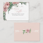 Boho Dusty Blush Pink Rose Diaper Umschließung Visitenkarte (Vorne/Hinten)