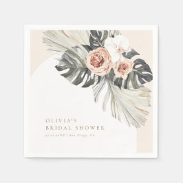 Boho Dusty Floral Arch Serviette