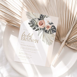 Boho Dusty Floral Bridal Brunch Einladung
