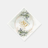 Boho Dusty Green Botanische Geburtstagsservietten  Serviette (Ecke)