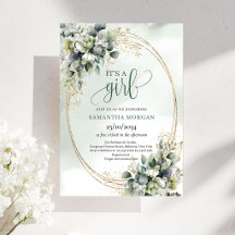 Boho Dusty Green Botanisches Wasserfarben-Mädchen 