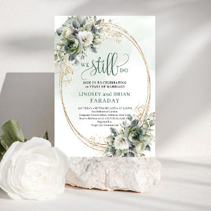 Boho Dusty Green Eukalyptus Aquarell We Still Do Einladung