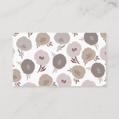 Boho Dusty Lavender Gärtner Floral Visitenkarte (Rückseite)