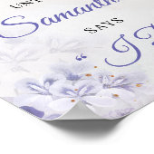 Boho Dusty lila Lavendel lilac Federkontaktierung Poster (Ecke)