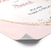 Boho Dusty Pink Flowers Eucalyptus Babies Sweet Poster (Ecke)