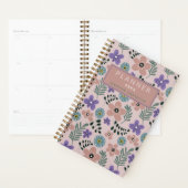 Boho Dusty Pink Lila Botanical Muster Planer (Anzeige)