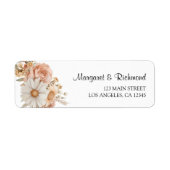 Boho Dusty Rose Floral Wedding Address (Vorne)