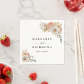 Boho Dusty Rose Floral Wedding Serviette (Beispiel)