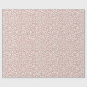 Boho Dusty Rose Leopard Print  Geschenkpapier (Flach)