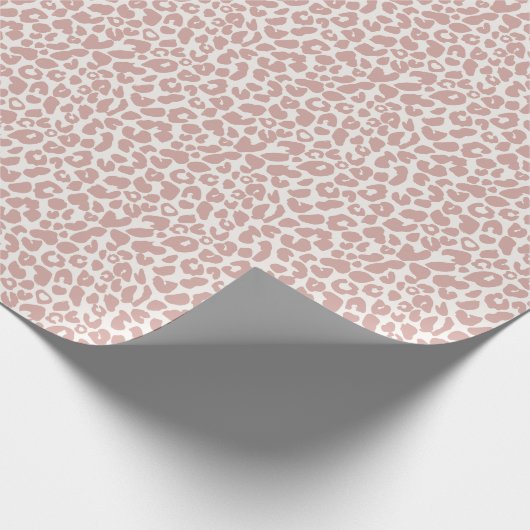 Boho Dusty Rose Leopard Print Geschenkpapier (Ecke)