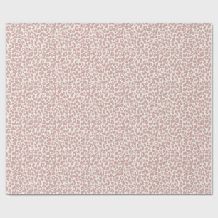 Boho Dusty Rose Leopardenmuster Geschenkpapier