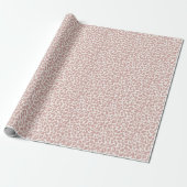 Boho Dusty Rose Leopardenmuster  Geschenkpapier (Ungerollt)