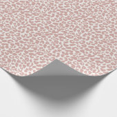 Boho Dusty Rose Leopardenmuster  Geschenkpapier (Ecke)