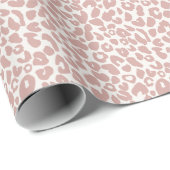 Boho Dusty Rose Leopardenmuster  Geschenkpapier (Rolleneckpunkt)