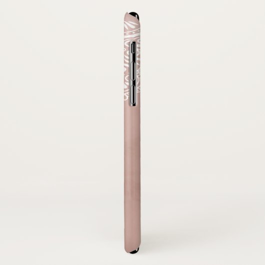 Boho Dusty Rose Mandala Individuelle Name Case-Mate iPhone Hülle (Hinten/Links)