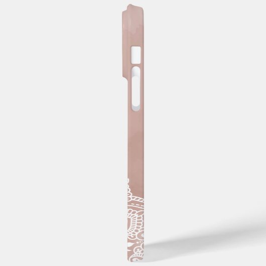 Boho Dusty Rose Mandala Individuelle Name Case-Mate iPhone Hülle (Rückseite / Links)