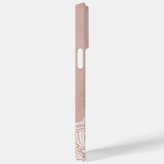 Boho Dusty Rose Mandala Individuelle Name Case-Mate iPhone Hülle (Rückseite / Rechts)