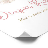 Boho Dusty Rose Pumpkin Baby Dusche Windelwanne Wi Poster (Ecke)