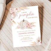 Boho Dusty Rose Pumpkin Baby Shower Einladung
