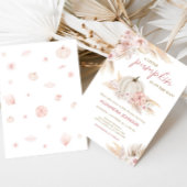 Boho Dusty Rose Pumpkin Baby Shower Einladung
