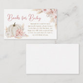 Boho Dusty Rose Pumpkin Books for Baby Begleitkarte (Vorne/Hinten)