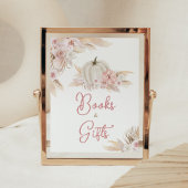 Boho Dusty Rose Pumpkin Bücher und Geschenke Poster